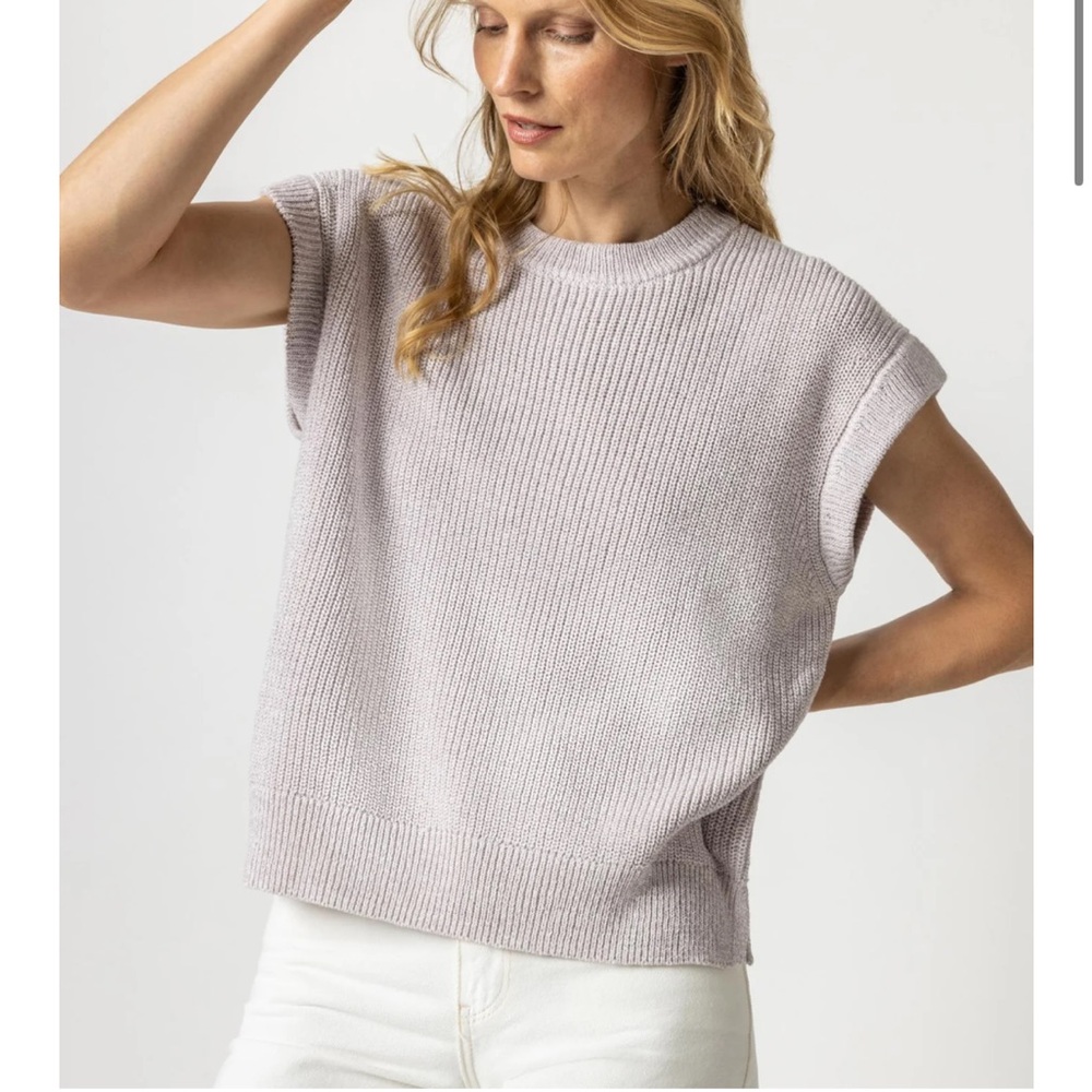 EUC Lilla P Ribbed Crewneck Sweater Tank - S